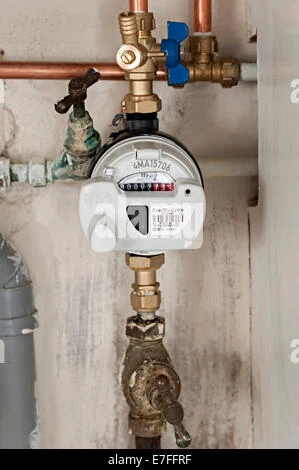 Internal water meter with stopcock and secondary isolation valve